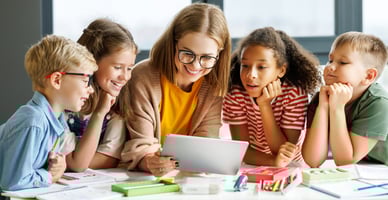 Childcare software dashboard using AI for enrollment forecasting.